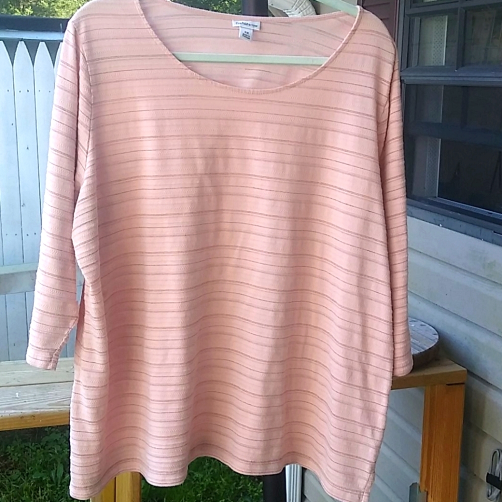2X Tunic Half Sleeve Blush EUC